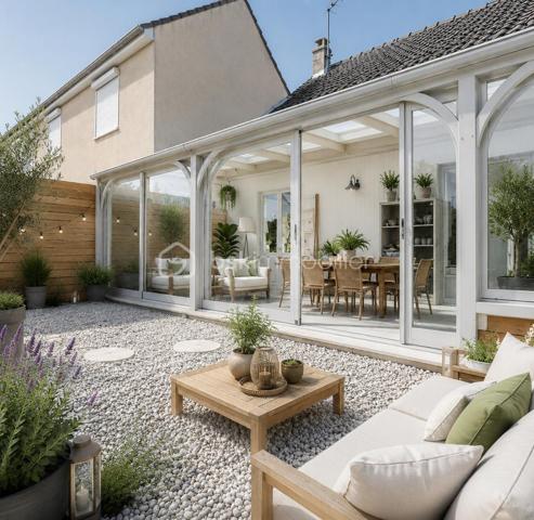 Maison mitoyenne de 102m² située sur Longueau composée au RDC d'un hall d’entrée, une chambre de plain pied avec douche. WC, grand séjour avec cheminée, cuisine ouverte entièrement équipée, véranda, terrasse, jardin, et une place de parking privative. 

À l’étage, trois chambres, une douche, WC, une pièce pouvant servir dressing ou de bureau ainsi qu'une cave.

Dalle béton à l'étage, tout à l'égout, commerces de proximité (boulangerie, magasins, écoles, pharmacie...) 
Transport en commun accessible à 2 minutes, proche de la gare de Longueau permettant de relier Paris en 1h00. 

Secteur très calme. 

Taxe foncière : 1802€