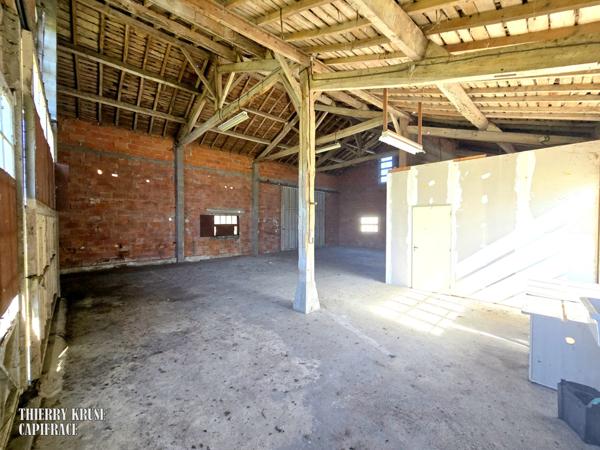 Propriété à fort potentiel – Hangars & bâtiments – 450 m² exploitables sur 15 000 m² de terrain aménageable – Changement de destination possible