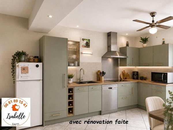 A 15 mn d’Auch, appartement dans un village : 4 chambres, 1 salle d bain, 1 salle d’eau, 2 WC.