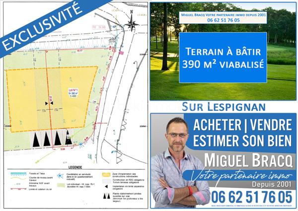 Terrain de 390 m²