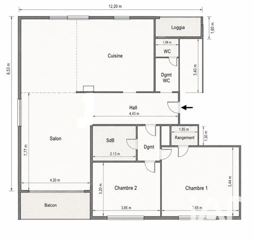 Appartement à vendre 3 pièces 103 m² Chambéry