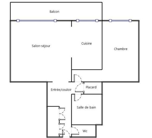 Appartement à vendre 2 pièces 49 m² Pessac