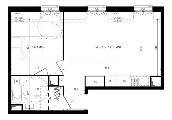 Appartement de 42,77 m²