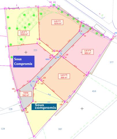 Terrain à vendre 866 m² Chaspinhac