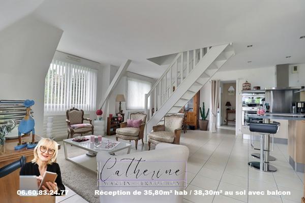 Appartement duplex 4 pièces 84.4 m2 / 92,81 m² au sol avec parking et cave