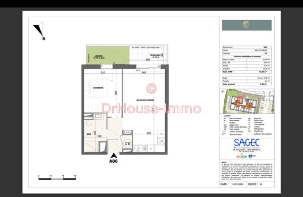 Appartement à vendre 2 pièces de 42 m²