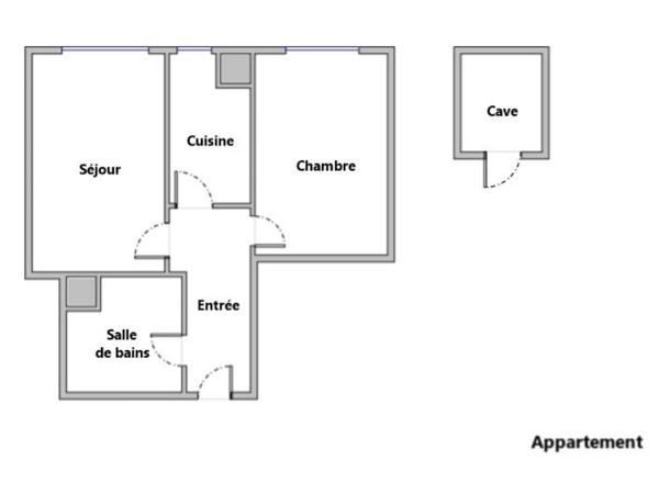 Appartement 2 pièces - 43 m²