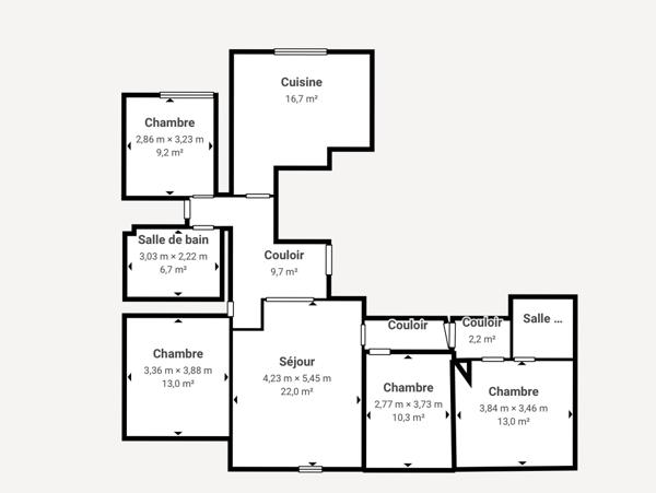 Appartement 5 pièces - 130 m² Exclusivité efficity