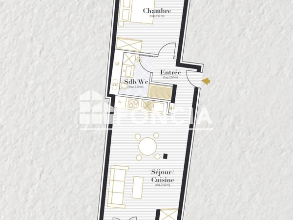 Location Appartement 2 pièces 40.8 m² - 6 rue du Quai Emmanuel Garnier Les Sables D'olonne 85100