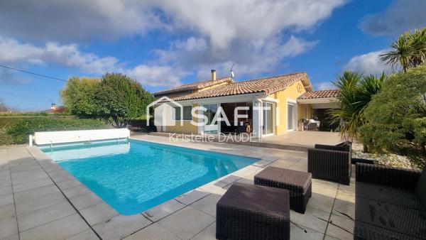 Maison T5 avec garage en sous sol, piscine et dépendance