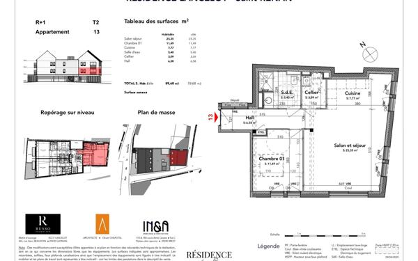 Appartement à vendre    2 pièces • 56,98 m2 Saint-Renan