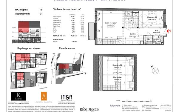 Appartement à vendre    3 pièces • 74,25 m2 Saint-Renan