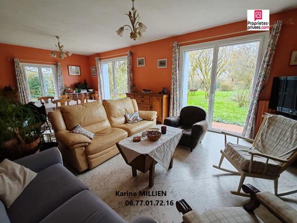 NONANCOURT 27320 Maison individuelle de type longère - 1 étage - 3 chambres - Etage aménagé - Chalet en bois - Terrain - 208000  HAI