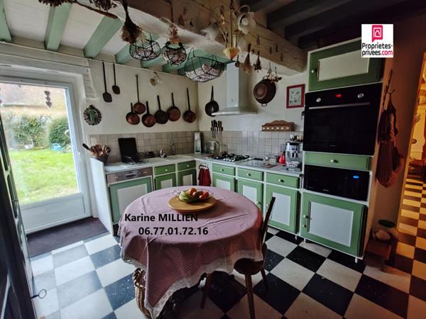 NONANCOURT 27320 Maison individuelle de type longère - 1 étage - 3 chambres - Etage aménagé - Chalet en bois - Terrain - 208000  HAI