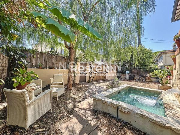 GOLFE JUAN - Maison 103m² - 5 pièces - Garage - Proche plages - Sud - Jardin et Jacuzzi