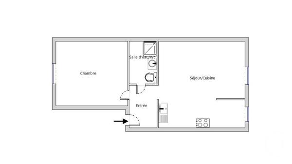 Appartement F2 à vendre  2 pièces - 36,20 m2 VILLENEUVE ST GEORGES - 94