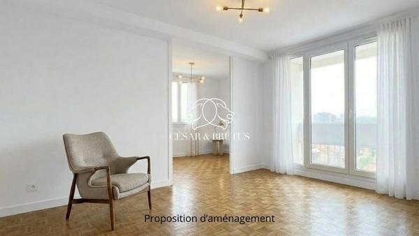 Exclusivité – VILLEURBANNE (Cusset) – Appartement T3/4 – Avant dernier étage – Parking – Cave