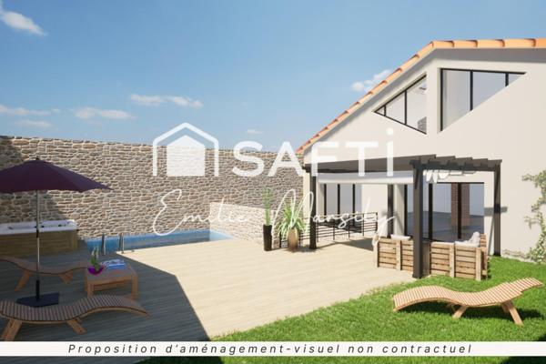 Un projet prêt à démarrer : créez la maison de vos rêves dans une bâtisse en pierre au cœur de Langlade.