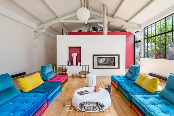 Ancien atelier transformé en loft avec Jardin