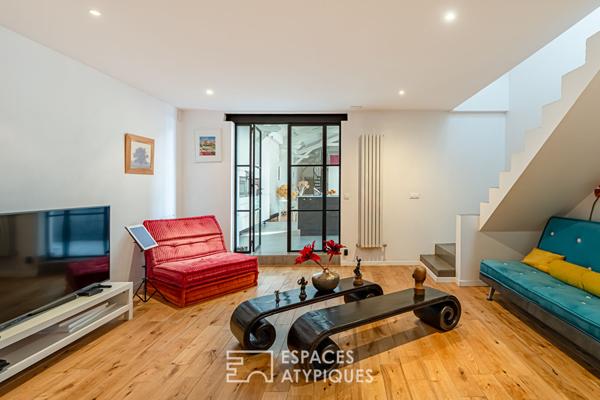 Ancien atelier transformé en loft avec Jardin