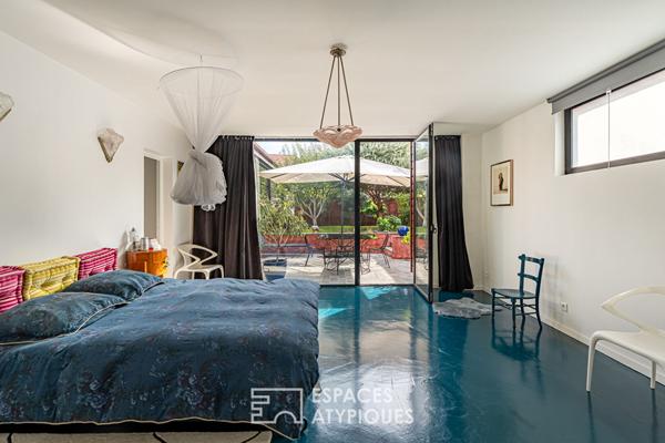 Ancien atelier transformé en loft avec Jardin