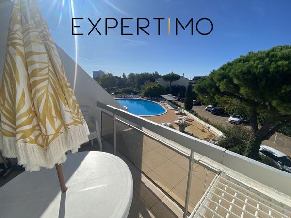 Carnon Plage (34280) \+ de 7% de rentabilité net d'impôt, T2 loueur meublé, entre grande piscine et port de plaisance de Carnon