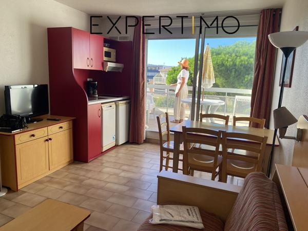 Carnon Plage (34280) \+ de 7% de rentabilité net d'impôt, T2 loueur meublé, entre grande piscine et port de plaisance de Carnon