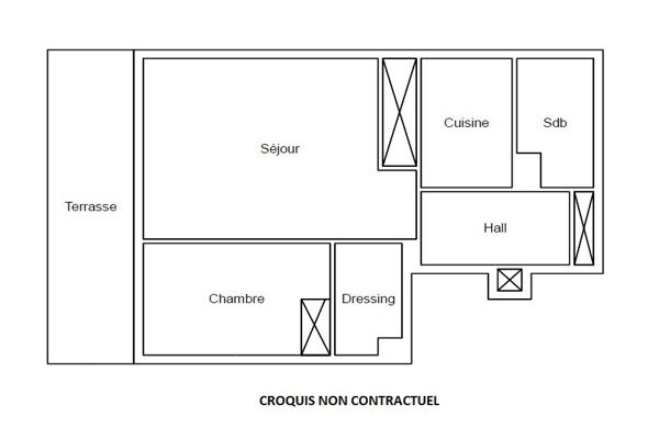 Appartement 2 pièces - 54 m²