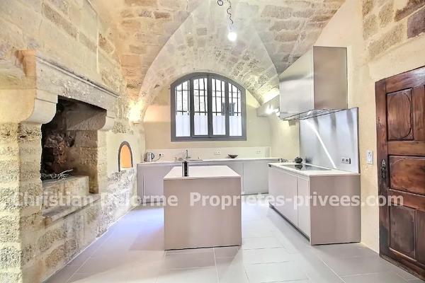 Appartement Uzes 5 pièce(s) 192 m2 en rez-de-chaussée avec terrasse et jardin