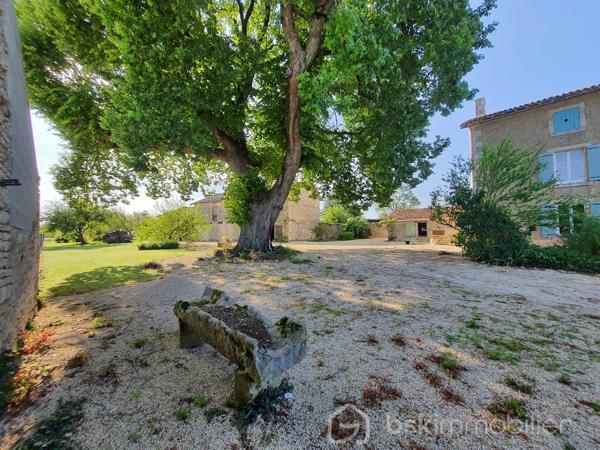 Superbe maison de maître des années 1900, idéal pour une activité gîte ou grande famille.

Située dans un petit village à 2km de ROUILLE et 10kms de LUSIGNAN, retrouvez le charme de la pierre à la campagne aux portes de toutes commodités.

avec sa façade exposée plein Sud, elle se compose en rez-de-chaussée d'une vaste entrée avec sol en pierres naturelles, donnant sur une grande cuisine de 42m², un séjour et un salon de 60m², une chambres avec parquet massif de 38m², salle de bain + douche, WC séparée et chaufferie.
Au premier étage, un palier dessert 3 chambres (38, 18 et 18m²) et une salle d'eau avec WC.
Au deuxième étage, un grenier isolé, aménageable, avec poutres apparentes. Une cave sous parties de 15m² vient compléter le tout.

L'extérieur clos de 3838m² (divisible) n'est pas en reste. Vous retrouvez une terrasse plein Sud pour accueillir vos soirées en famille ou entres amis. Egalement un superbe tilleul de 100-150ans, plusieurs dépendances dont 2 garages, un carport pour votre camping-car, une ancienne écurie, un atelier avec four à pain fonctionnel. Un jardin potager, parc d'arbres fruitiers, piscine semi-enterrée, votre espace de bien-être se trouve ici.

Côté prestations, la maison dispose du double vitrage PVC et bois, volets battants en composite, plusieurs cheminées authentiques, chauffage fioul sur radiateurs fontes, parquets bois massifs, sols en pierres de Bourgogne, ancien évier en pierre. Assainissement individuel non conforme.

Venez découvrir les espaces et volumes généreux de cette charmante propriété. Contactez-moi pour plus de renseignements et une visite!