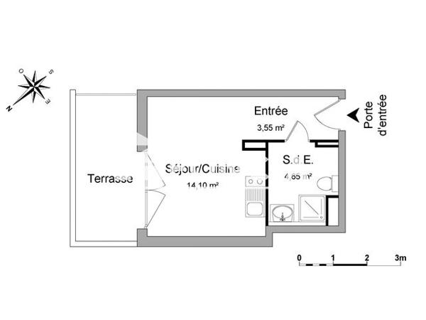 Location Studio 22.3 m² - 287 RUE JUPITER Juvignac 34990