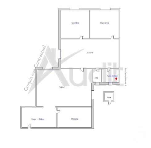 Appartement F3 à vendre  3 pièces - 83,23 m2 PARIS - 75018