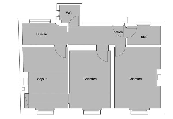 Appartement 3 pièces - 47 m²
