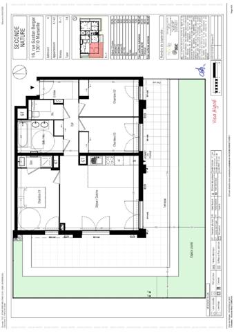 Appartement Marseille 4 pièce(s) de 76m2