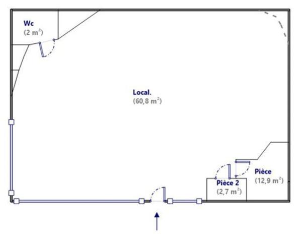 Bureau 2 pièces - 78 m²