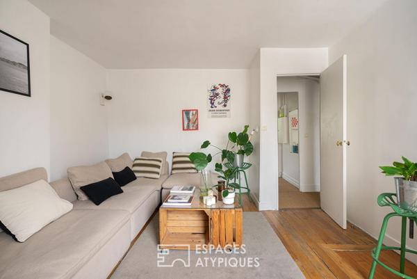 Appartement traversant entre le canal et les buttes Chaumont