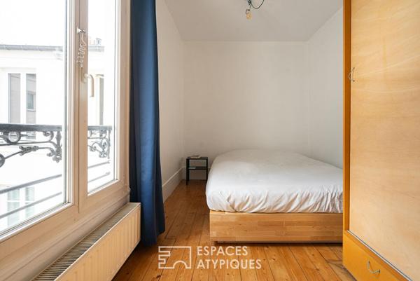 Appartement traversant entre le canal et les buttes Chaumont
