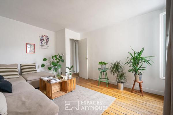 Appartement traversant entre le canal et les buttes Chaumont