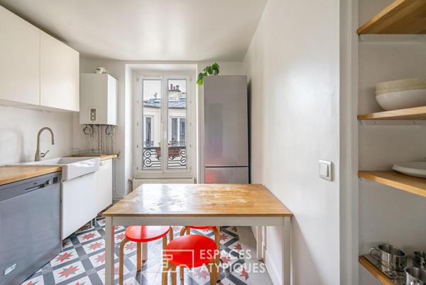 Appartement traversant entre le canal et les buttes Chaumont