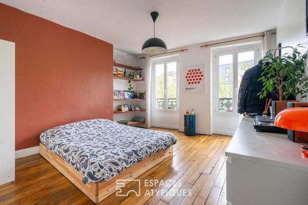 Appartement traversant entre le canal et les buttes Chaumont