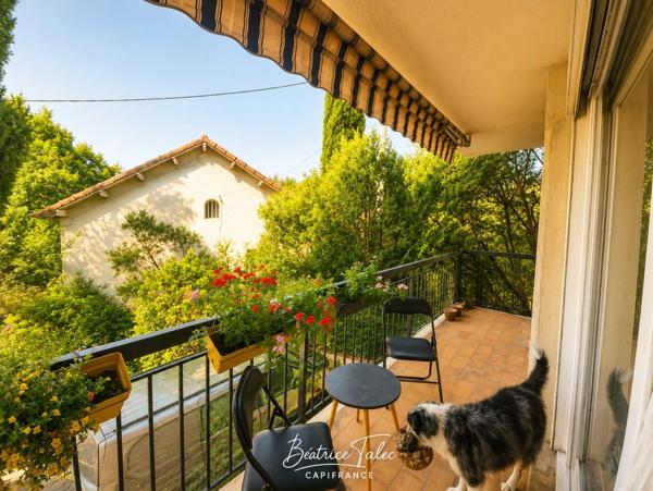 Comme une maison ! Appartement 4 pièces, contemporain avec jardin privatif de 530 m², parking, Aix-en-Provence, Résidence,