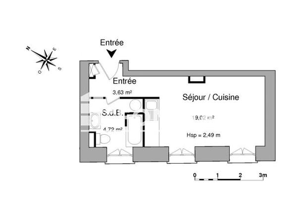 Location Studio 27.37 m² - 1 RUE J.P. TIMBAUD Limoges 87000