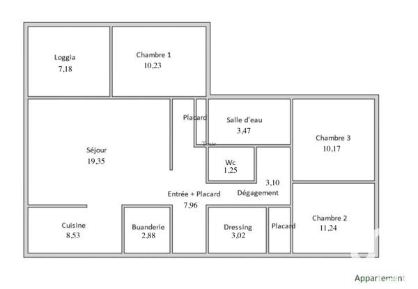 Appartement à vendre 4 pièces 88 m² Sannois