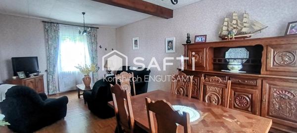 Maison de 88m², 3 chambres, sur un terrain de 553m²