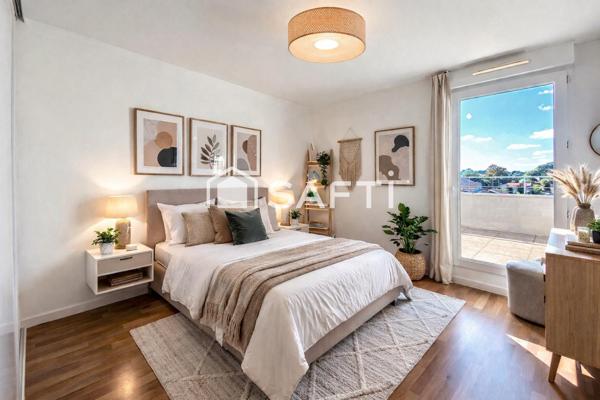 T3 dernier étage, 2 terrasses, 2 parkings couverts