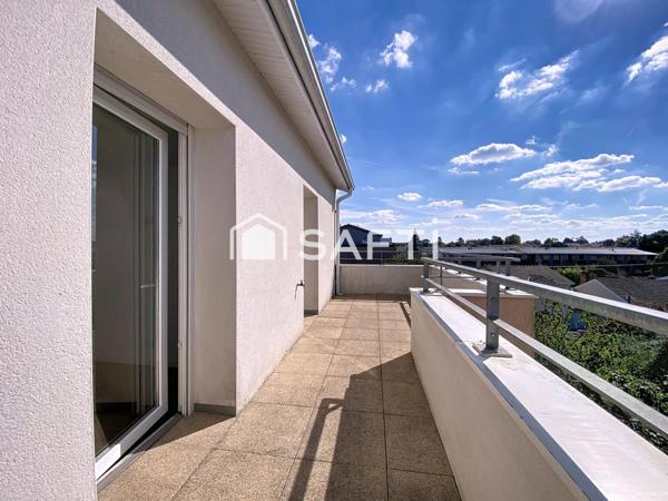 T3 dernier étage, 2 terrasses, 2 parkings couverts