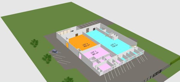 Harnes (62440) A LOUER HARNES (62) - Locaux d'activités / Entrepôts divisibles de 397 m2 à 728 m2