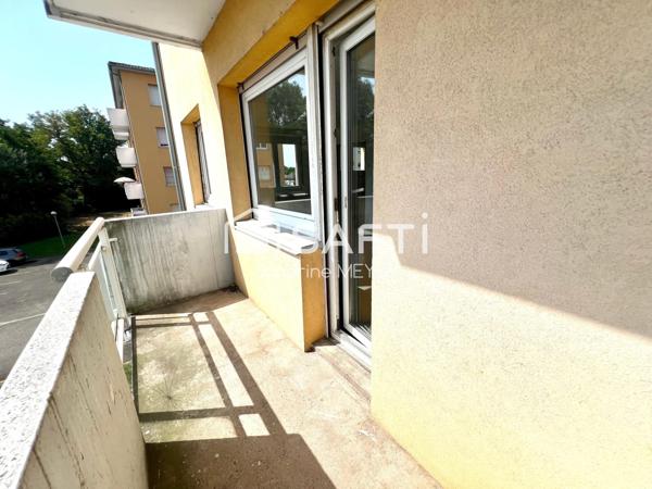 Appartement F1 32 m² avec balcon et cave