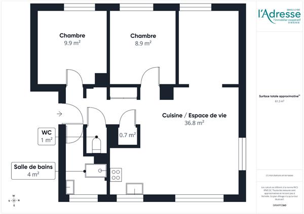 Appartement Champigny Sur Marne 4 pièce(s) 61.24 m2