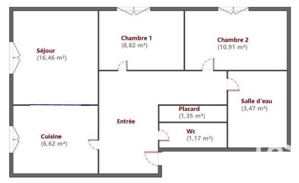 Appartement à vendre 3 pièces 57 m² Combs-la-Ville